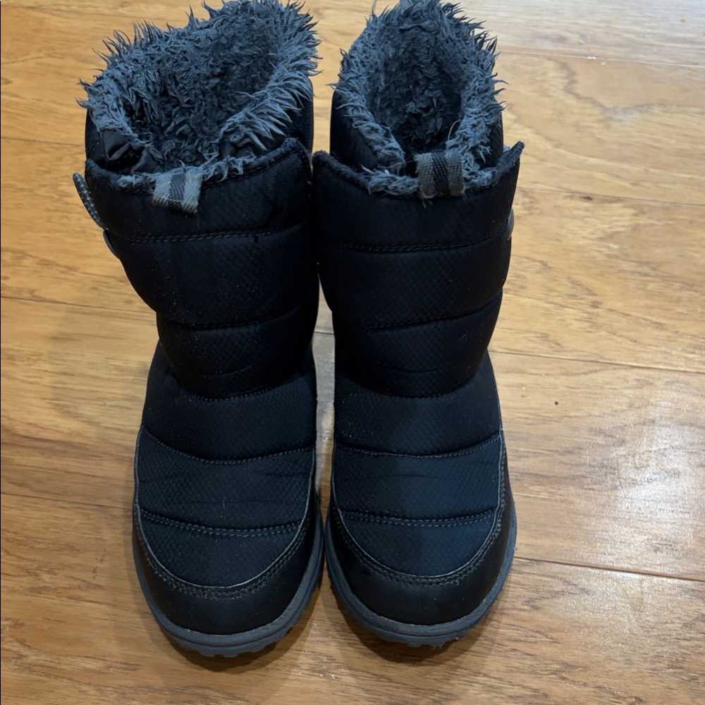 Kids L.L. Bean Black Quilted Winter Boots